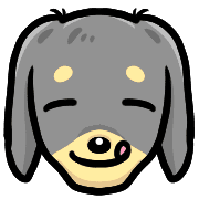 อิโมจิไลน์ Happy Miniature dachshund Emoji