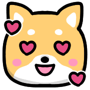 อิโมจิไลน์ Happy Shiba inu Emoji