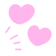 อิโมจิไลน์ Pastel pink,beige heart