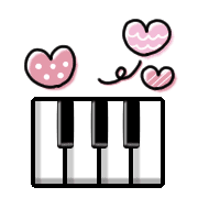 อิโมจิไลน์ Happy piano Emoji