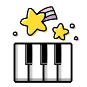 อิโมจิไลน์ Happy piano Emoji