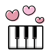 อิโมจิไลน์ Happy piano Emoji