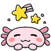 อิโมจิไลน์ Happy axolotl Emoji