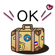 อิโมจิไลน์ Happy suitcase Emoji