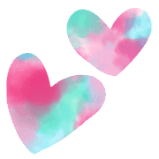 อิโมจิไลน์ Tie dye hearts