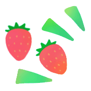 อิโมจิไลน์ Cute strawberry frames