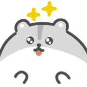 อิโมจิไลน์ Monochrome hamster emoji