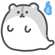 อิโมจิไลน์ Monochrome hamster emoji