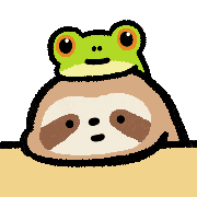 อิโมจิไลน์ Sloth and Frog 1