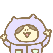 อิโมจิไลน์ Pastel cute simple cat useful everyday