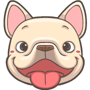 French Bulldog PIGU Animated Emoji