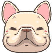 French Bulldog PIGU Animated Emoji