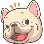 French Bulldog PIGU Animated Emoji