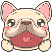 French Bulldog PIGU Animated Emoji รูปที่ 19