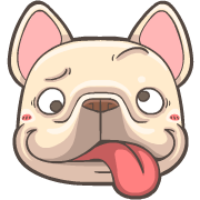 French Bulldog PIGU Animated Emoji รูปที่ 20