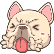 French Bulldog PIGU Animated Emoji รูปที่ 21