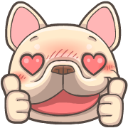 French Bulldog PIGU Animated Emoji รูปที่ 22