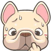 French Bulldog PIGU Animated Emoji รูปที่ 23