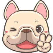 French Bulldog PIGU Animated Emoji รูปที่ 24