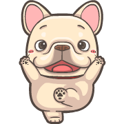 French Bulldog PIGU Animated Emoji รูปที่ 34