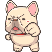 French Bulldog PIGU Animated Emoji รูปที่ 35