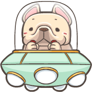 French Bulldog PIGU Animated Emoji รูปที่ 36