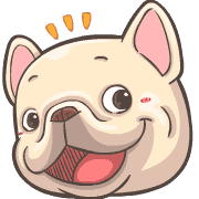อิโมจิไลน์ French Bulldog PIGU Animated Emoji