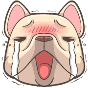 อิโมจิไลน์ French Bulldog PIGU Animated Emoji