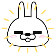 Moving rubbing rabbit อิโมจิแอนิเมชัน
