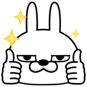Moving rubbing rabbit อิโมจิแอนิเมชัน