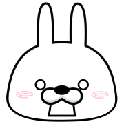 Moving rubbing rabbit อิโมจิแอนิเมชัน