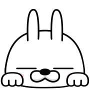Moving rubbing rabbit อิโมจิแอนิเมชัน
