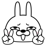 Moving rubbing rabbit อิโมจิแอนิเมชัน รูปที่ 31