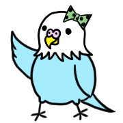 อิโมจิไลน์ Cute budgerigar emoji