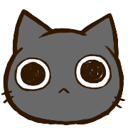 Ohagi Emoji-Black cat-
