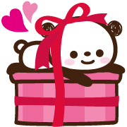 อิโมจิไลน์ Rabbit & Panda Emoji25. Winter1.