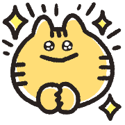 อิโมจิไลน์ New Year emoji of smiling tabby cat