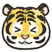 อิโมจิไลน์ Tiger and tiger cat New Year Emoji