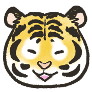 อิโมจิไลน์ Tiger and tiger cat New Year Emoji