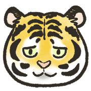 อิโมจิไลน์ Tiger and tiger cat New Year Emoji