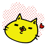 อิโมจิไลน์ Yellow cat BU-CHIN emoji1