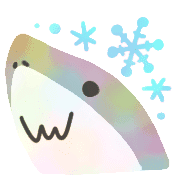 อิโมจิไลน์ Marble painting shark,winter