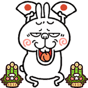 อิโมจิไลน์ Angry rabbit New Year[SHIRIMOJI-EMOJI]