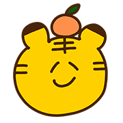 อิโมจิไลน์ AKEOME2022! loose and simple tiger emoji