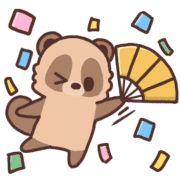 อิโมจิไลน์ raccoondog New year holiday season emoji