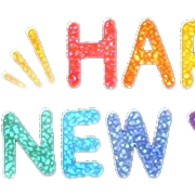 อิโมจิไลน์ Move Watercolors New year emoji