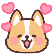 fluffy fat Corgi anime Emoji