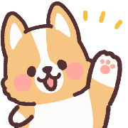 fluffy fat Corgi anime Emoji