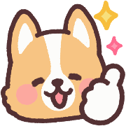 fluffy fat Corgi anime Emoji รูปที่ 7
