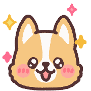 fluffy fat Corgi anime Emoji รูปที่ 8